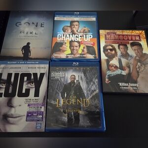 DVD & Blueray Lot (Gone Girl, I Am Legend, Change-Up, Lucy, The Hangover)